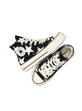 Zapatilla Mujer Converse Cts Plt.  Negra Estrellas