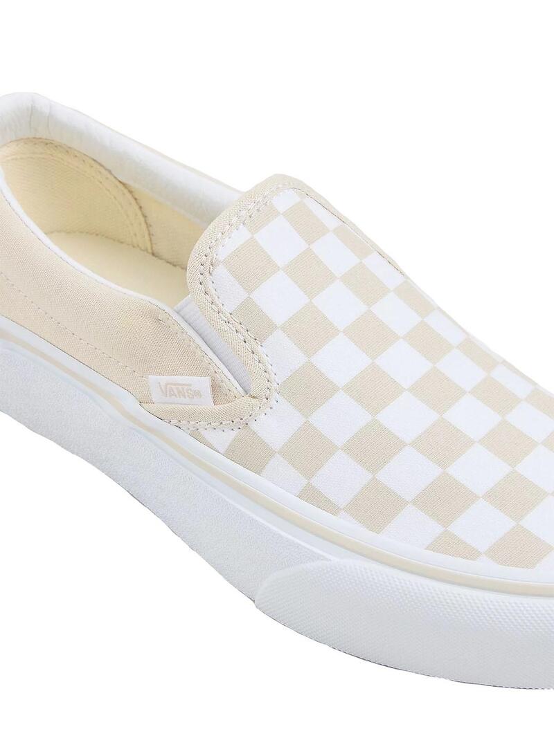 Zapatilla Mujer Vans Classic Slip-On Platf Beige