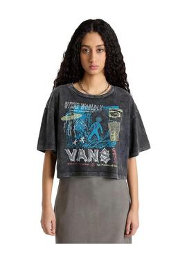 Camiseta Mujer Vans Super Natural Negra