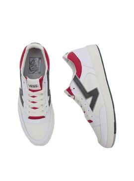 Zapatilla Hombre Vans Lowland Blanca Rojo