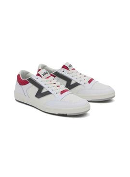 Zapatilla Hombre Vans Lowland Blanca Rojo