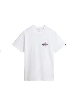 Camiseta Hombre Vans Worhole Warped Blanca