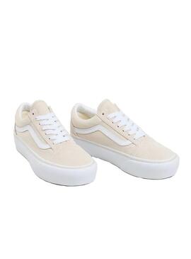 Zapatilla Mujer Vans Old Skool Plataf Beige