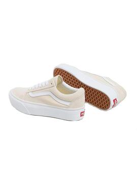 Zapatilla Mujer Vans Old Skool Plataf Beige