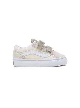 Zapatilla Baby Vans Old Skool V Beige Crema