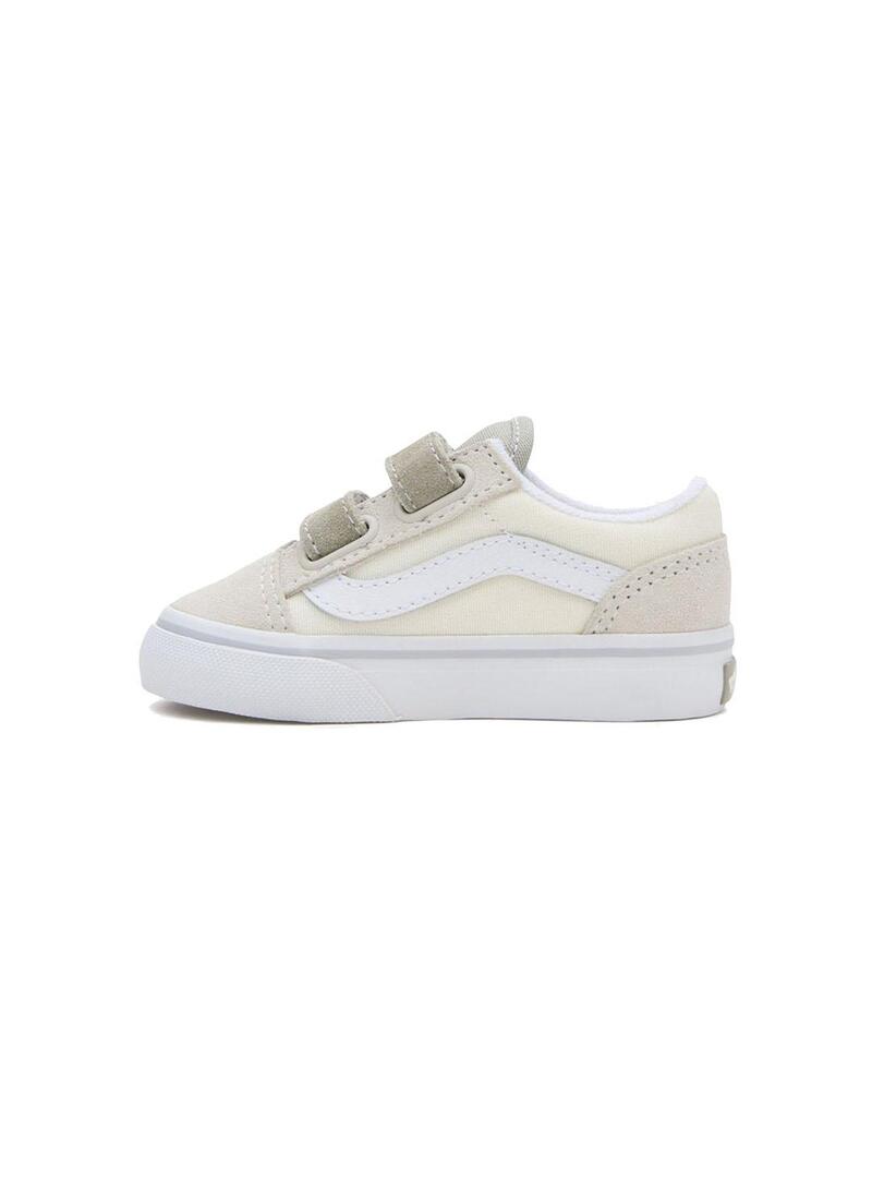 Zapatilla Baby Vans Old Skool V Beige Crema