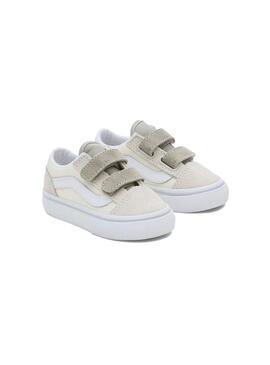 Zapatilla Baby Vans Old Skool V Beige Crema