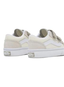 Zapatilla Baby Vans Old Skool V Beige Crema