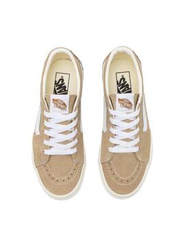 Zapatilla Hombre Vans Sk8-Low Beige Blanco