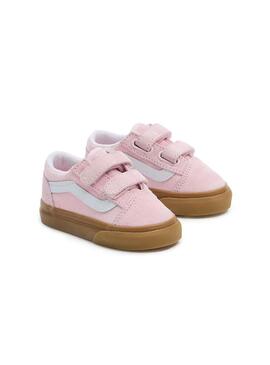 Zapatilla Baby Vans Old Skool Rosa