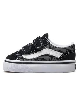 Zapatilla Baby Vans Old Skool Negra Logo