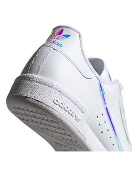 Zapatilla Junior adidas Continental 80 Blanca Brillo