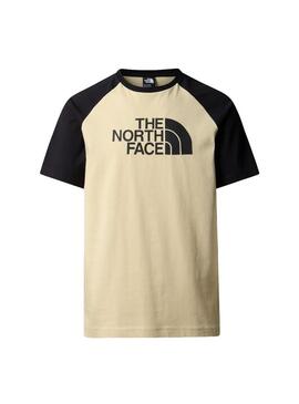 Camiseta Hombre The North Face Raglan Easy Crema