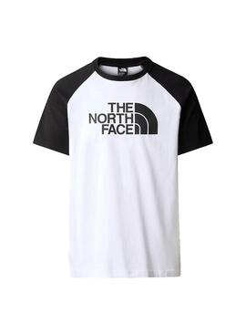 Camiseta Hombre The North Face Raglan Easy Blanca Negra