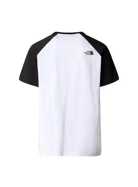 Camiseta Hombre The North Face Raglan Easy Blanca Negra