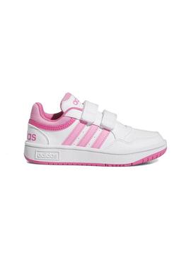 Zapatilla Niña/o adidas Hoops Blanco Rosa