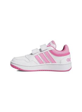 Zapatilla Niña/o adidas Hoops Blanco Rosa