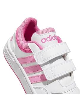 Zapatilla Niña/o adidas Hoops Blanco Rosa