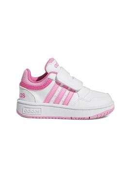 Zapatilla Baby adidas Hoops Blanco Rosa