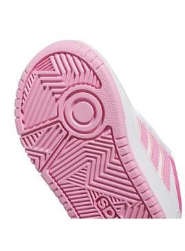 Zapatilla Baby adidas Hoops Blanco Rosa