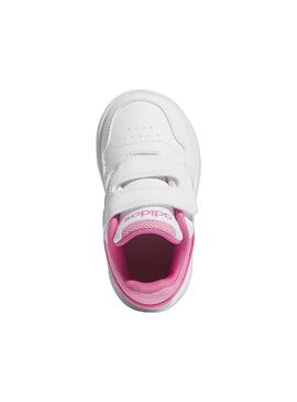 Zapatilla Baby adidas Hoops Blanco Rosa