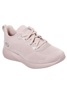 Zapatilla Mujer Skechers Bobs Squad Rosa