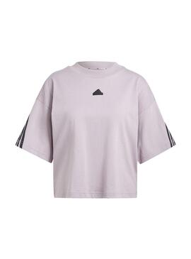 Camiseta Mujer Adidas W Fi 3S Tee Malva