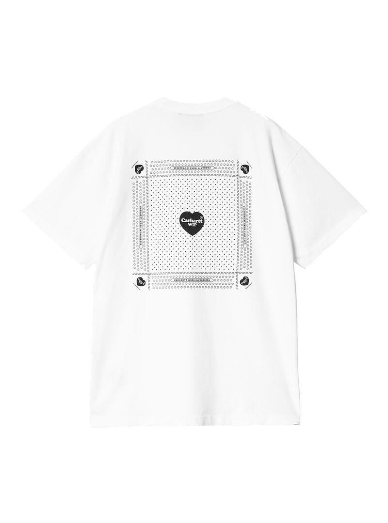 Camiseta Hombre Carhartt WIP Heart Bandana Blanca