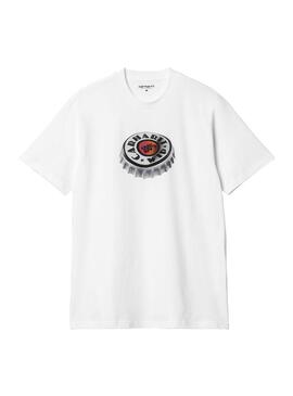 Camiseta Hombre Carhartt WIP Bottle Cap Blanca