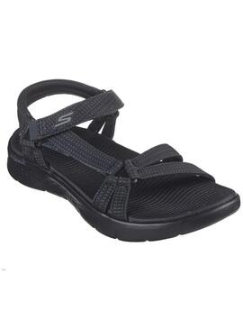 Sandalia Mujer Skechers Go Walk Flex Negro