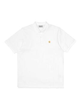 Polo Hombre Carhartt WIP Chase Piqué Blanco