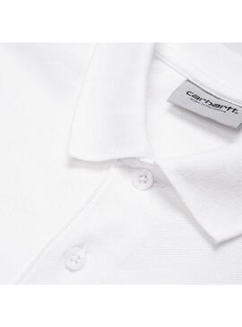 Polo Hombre Carhartt WIP Chase Piqué Blanco