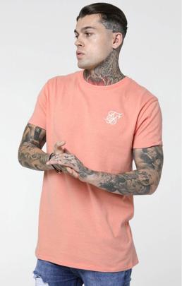 Camiseta Hombre SikSilk  Peached Box Naranja