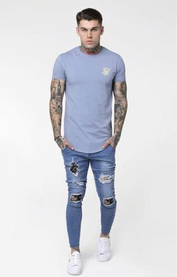 Camiseta Hombre SikSilk Gym Azul