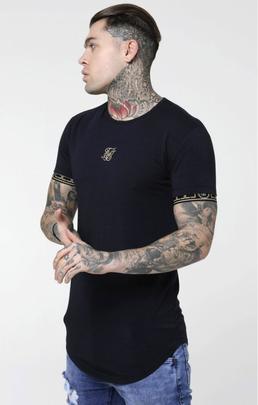 Camiseta Hombre SikSilk Scope Cartel Gym Negra