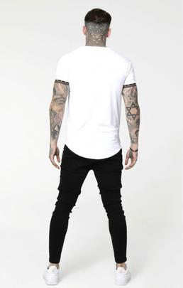 Camiseta Hombre SikSilk Scope Cartel Gym Blanca