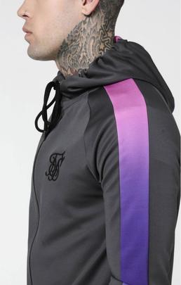 Chaqueta Hombre SikSilk Fade Zip Gris