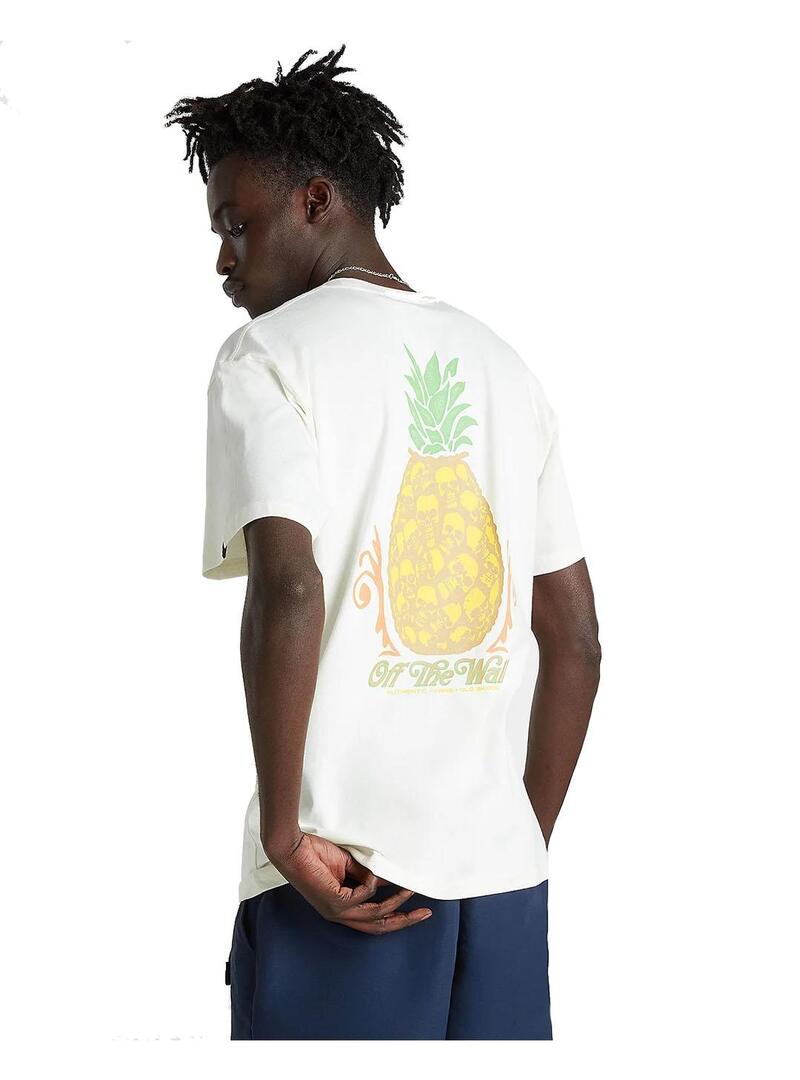 Camiseta Hombre Vans Pineapple Skull Beige