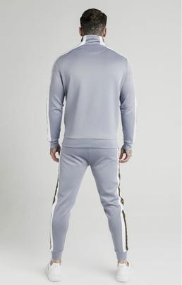 Chaqueta Hombre SikSilk Funnel Neck Top Gris