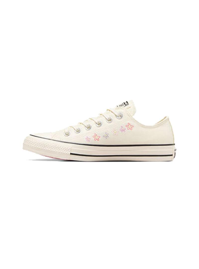 Zapatilla Mujer Converse Ctas Ox Bordada Blanca