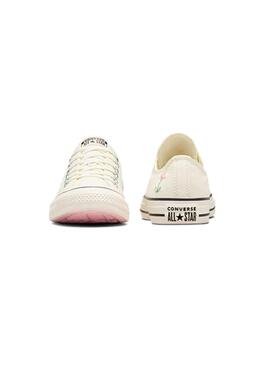 Zapatilla Mujer Converse Ctas Ox Bordada Blanca
