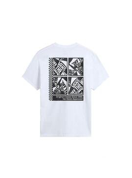 Camiseta Hombre Vans Tech Box Ss Blanca