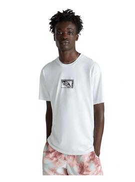 Camiseta Hombre Vans Tech Box Ss Blanca