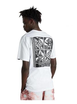 Camiseta Hombre Vans Tech Box Ss Blanca