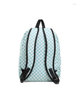 Mochila Unisex Vans Old Skool Cuadros Turquesa