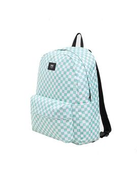 Mochila Unisex Vans Old Skool Cuadros Turquesa