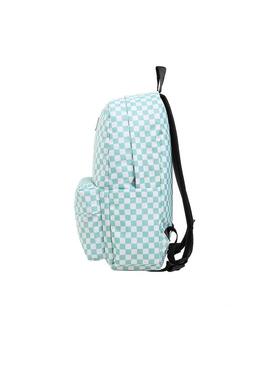 Mochila Unisex Vans Old Skool Cuadros Turquesa