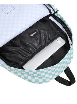Mochila Unisex Vans Old Skool Cuadros Turquesa