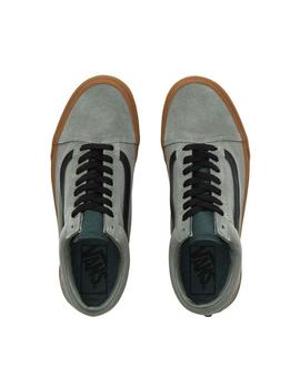 Zapatilla Chico Vans Ols Skool Verde Suela Caramel