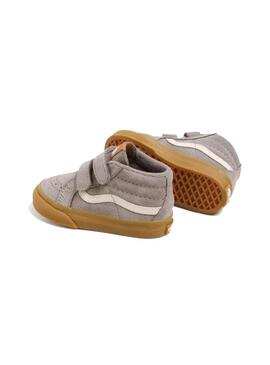 Zapatilla Vans Niño SK8 Mid Reissue V Gris